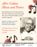 CC Afro-Cuban Music and Poetry Event Oct 2023